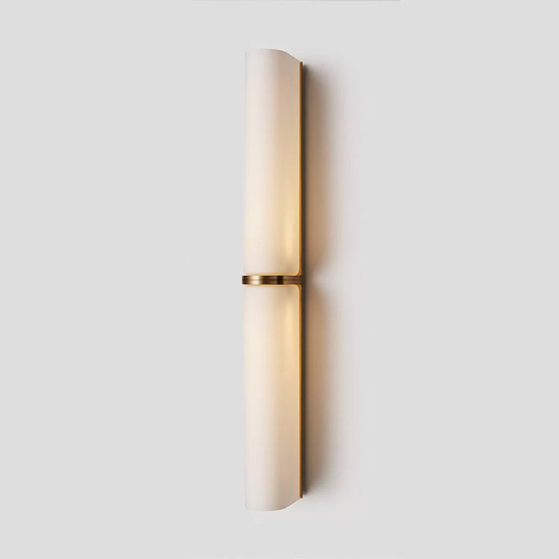 Contemporary Greymi Modern LED Wall Lamp. Hand-blown glass design for elegant home decor.