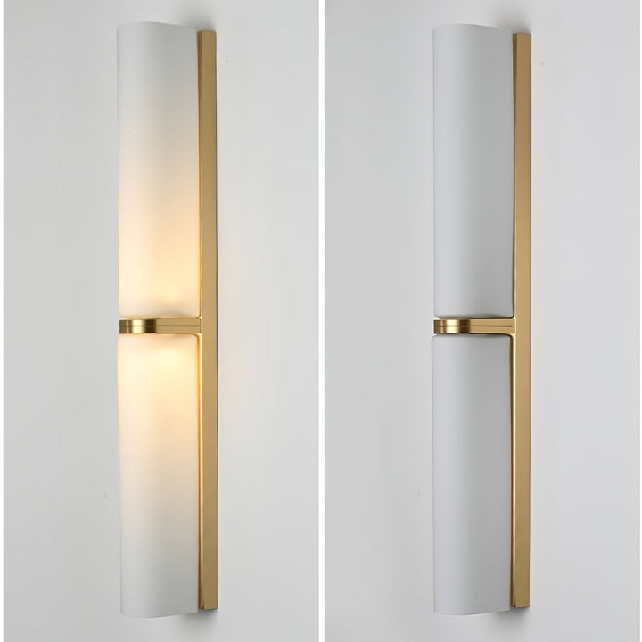 Greymi Modern LED Wall Lamp. Hand-blown glass and metal for sophisticated home lighting.