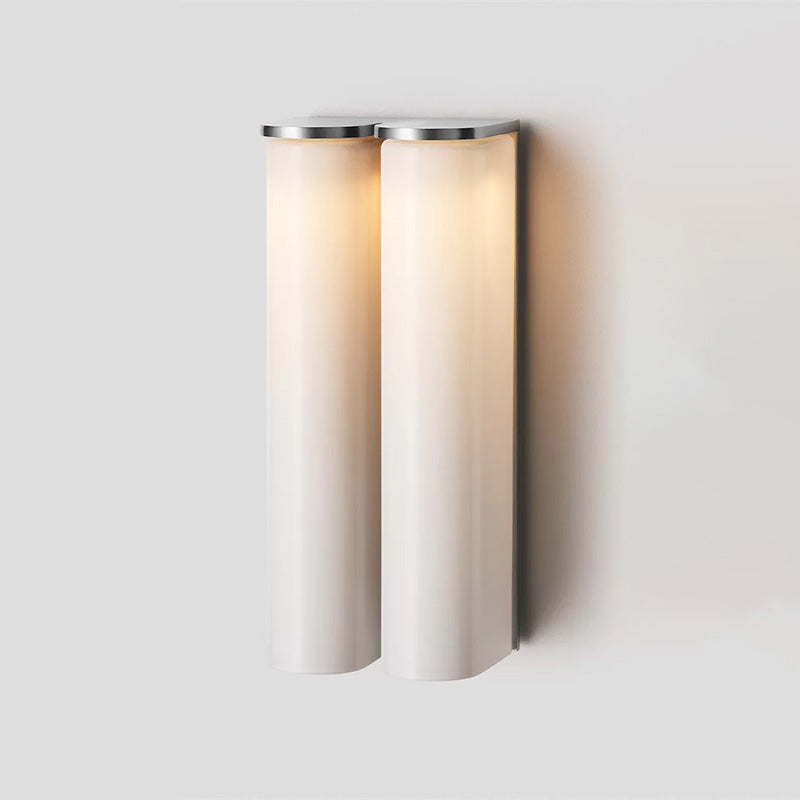 Greymi Hand-blown glass LED wall light. Modern, contemporary, and decorative wall fixture.