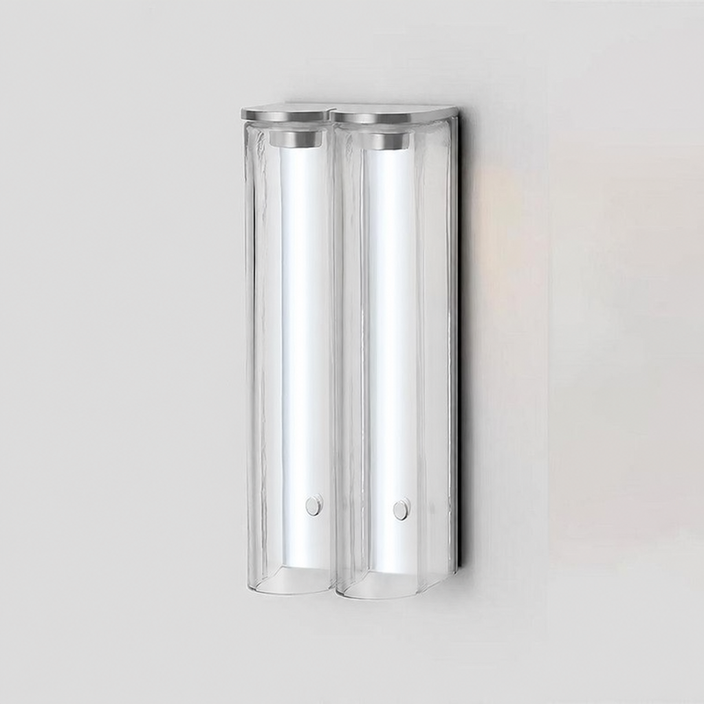 Greymi Hand-blown glass LED wall light. Modern design for contemporary interior illumination.