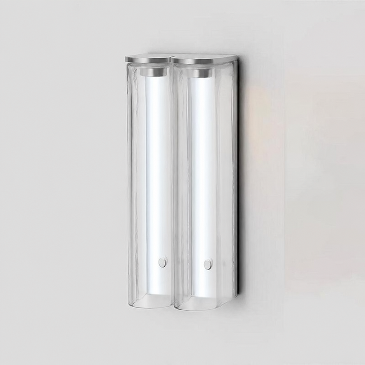 Greymi Hand-blown glass LED wall light. Modern design for contemporary interior illumination.