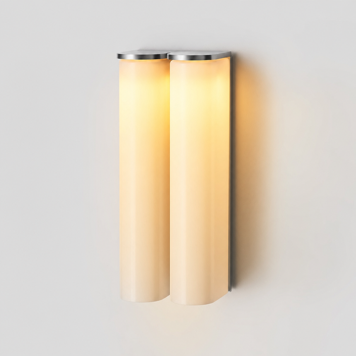 Greymi Modern LED Wall Lamp. Hand-blown glass with contemporary appeal. Perfect home decor.