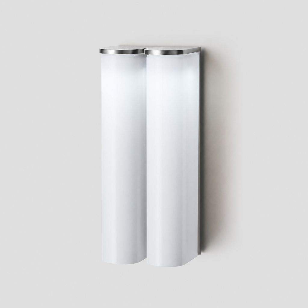 Dimmable Greymi LED wall light. Modern hand-blown glass. Contemporary interior lighting solution.