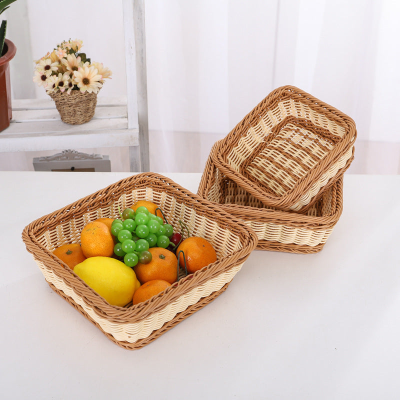 Decorative handcrafted woven basket, offering natural decor and practical storage for living rooms or bedrooms.