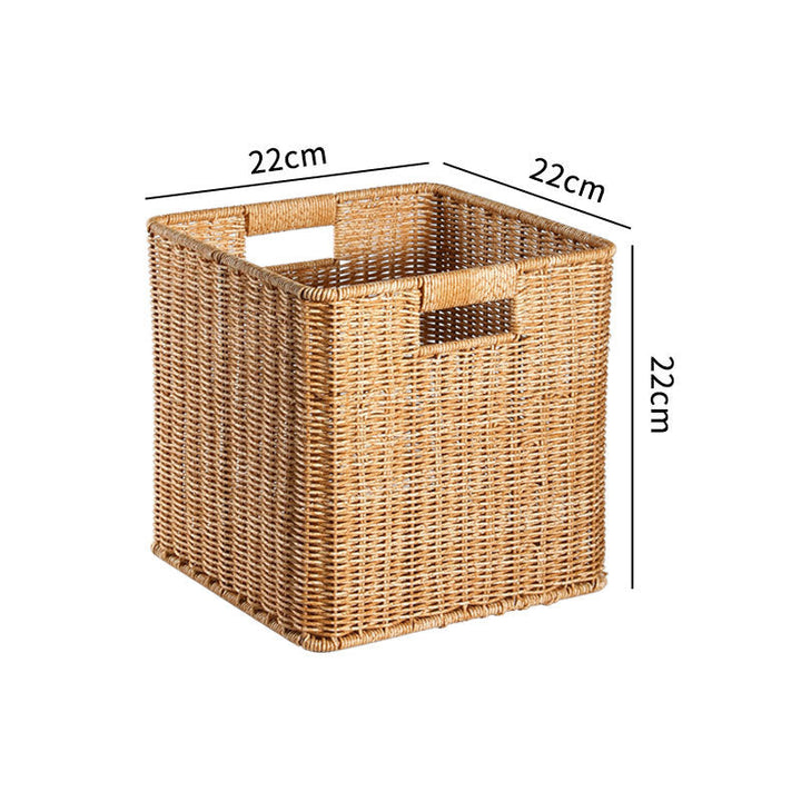 Sustainable natural wicker storage, ideal for eco-conscious living.
