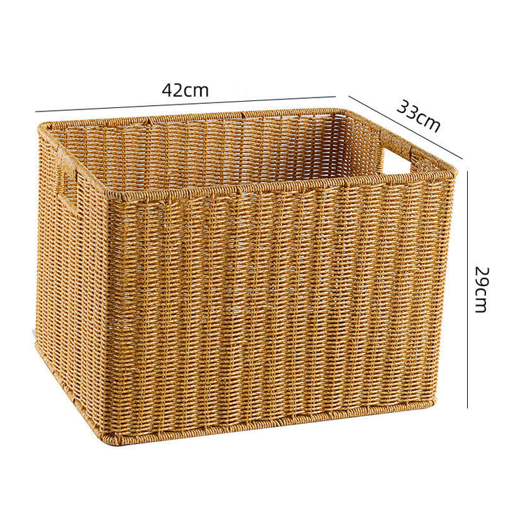 Aesthetic natural wicker basket, enhances your home's appeal.
