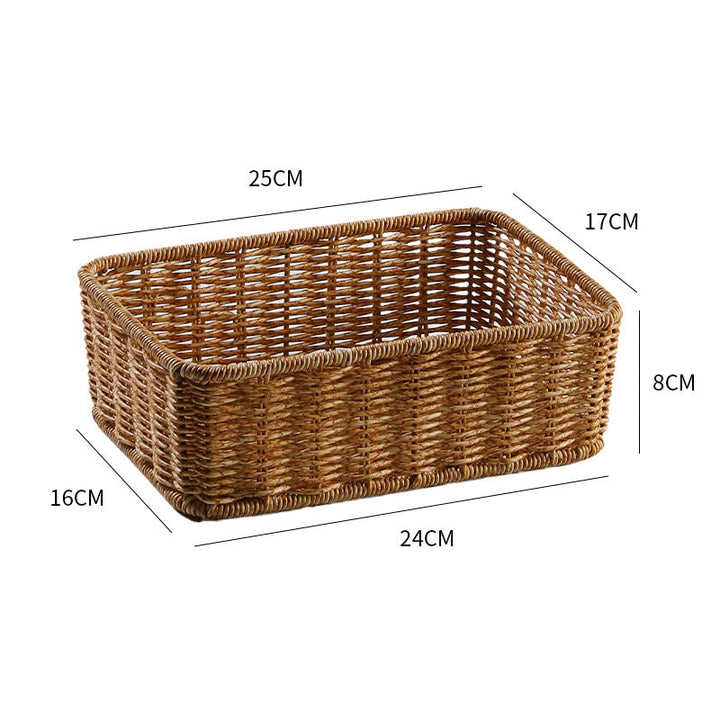 Handcrafted rectangular bin, perfect for holding magazines or files.