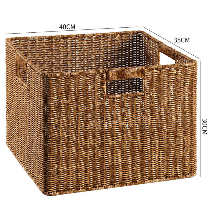 Natural wicker storage, brings a touch of nature indoors.