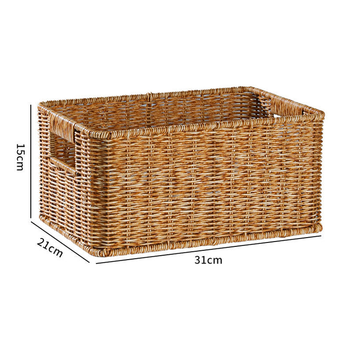 Durable handcrafted wicker bin, built for daily organization.