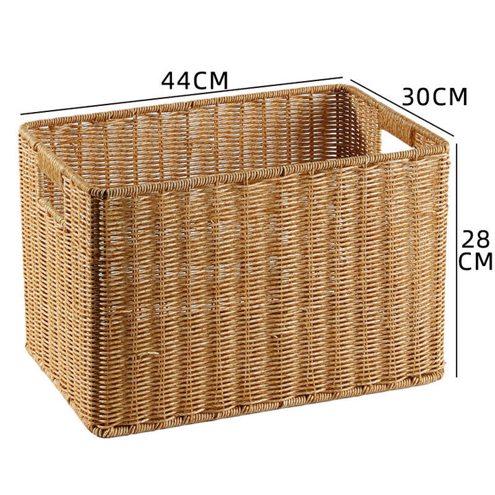 Rectangular storage bin, a blend of functionality and elegance.