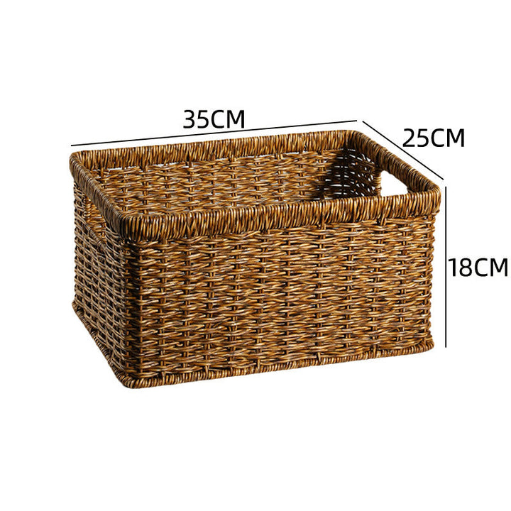 Decorative woven basket, suitable for various storage needs.