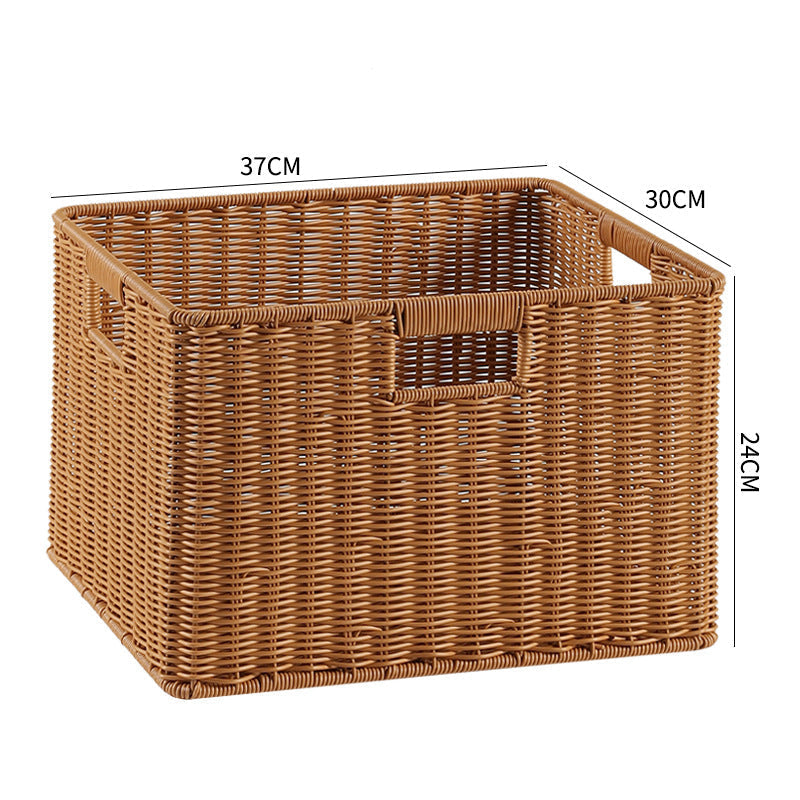 Handcrafted rectangular storage, keeps essentials neatly organized.