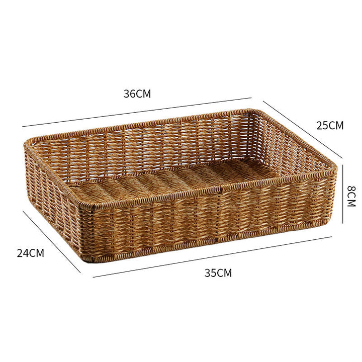 Decorative wicker storage, versatile for any room in your home.