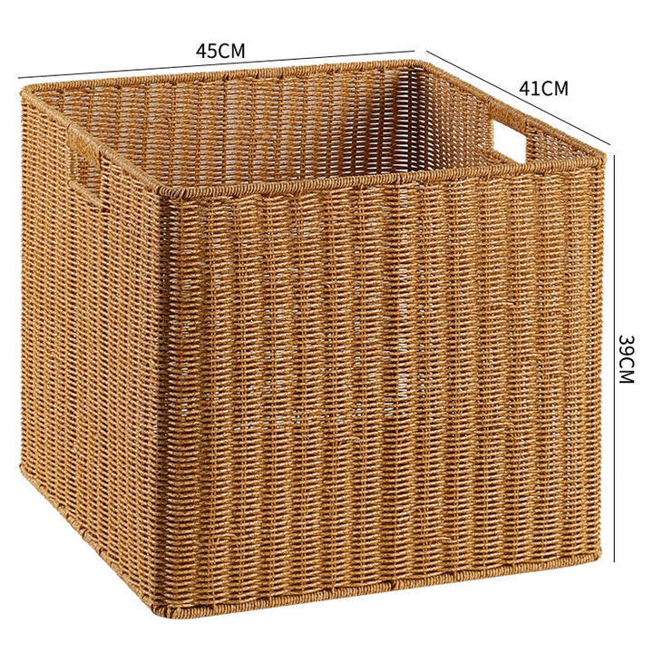 Natural handcrafted basket, perfect for enhancing home utility.
