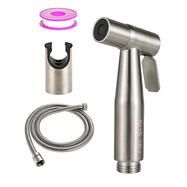 Powerful handheld bidet sprayer, an excellent cleaning tool for toilets and general bathroom use.