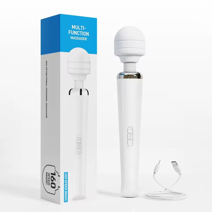Portable vibrating body massager with ergonomic design for easy muscle relief & relaxation after workouts.