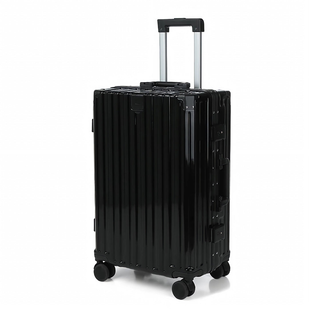 Lightweight hard shell travel bag with 360-degree spinner wheels for easy mobility.