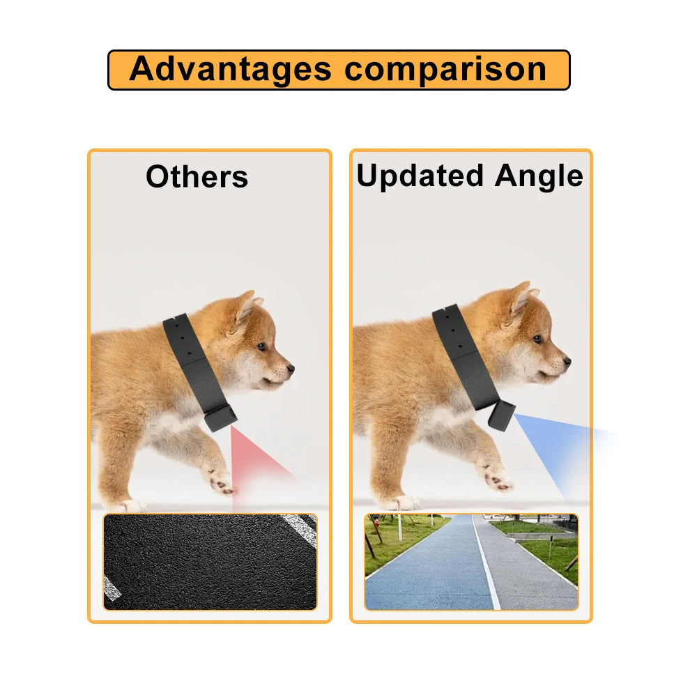 Get a unique view with this HD pet collar camera, ideal for dogs and cats, 160° lens.