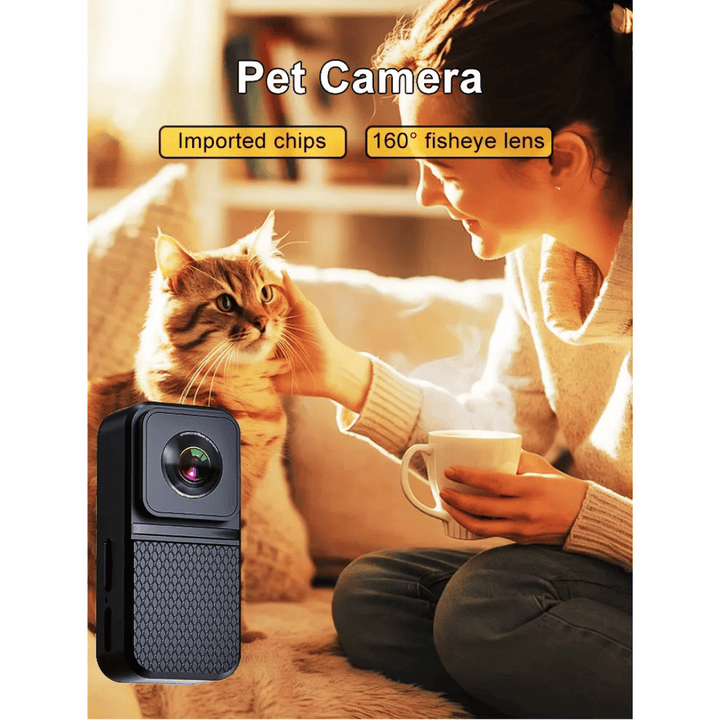 Pet video recorder for collars: HD camera for dogs & cats, capturing their daily journeys.