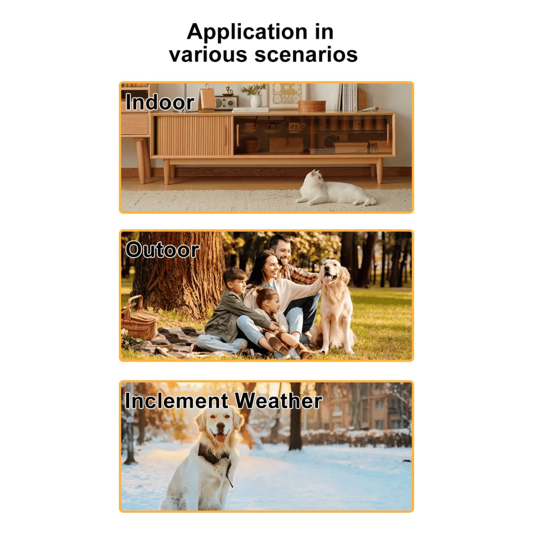 Easy-to-use HD animal camera for pet collars, perfect for dogs & cats to record and share.
