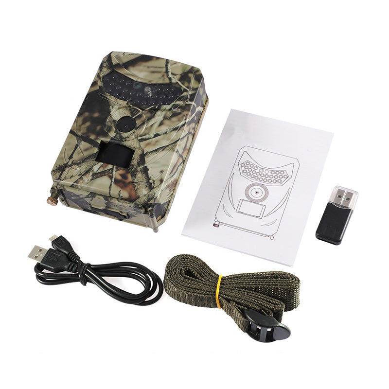 Compact HD wildlife camera with motion detection and night vision for outdoor security & nature observation.