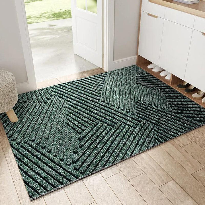 Versatile non-slip mat, ideal for outdoor or indoor entryways, traps dirt effectively.