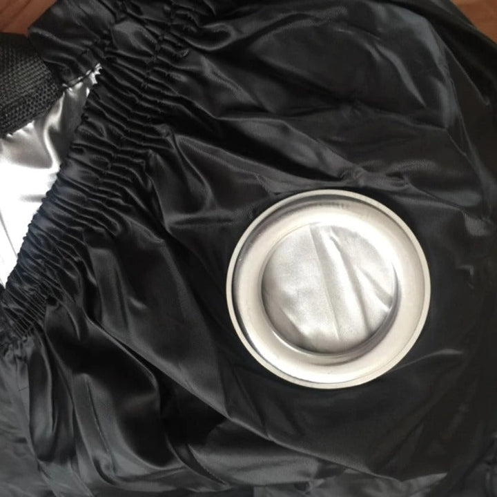 Secure your bike with this heavy-duty, waterproof bicycle cover for outdoor storage. All-weather UV shield.