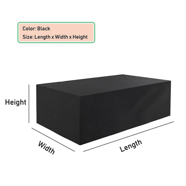 Extend furniture life with this heavy-duty waterproof outdoor cover. Durable and weather-resistant solution.