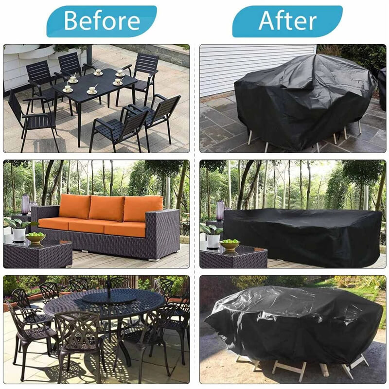 Protect garden furniture with this waterproof, heavy-duty outdoor cover. All-weather defense for patio sets.