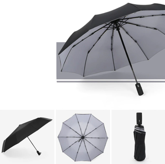 Durable outdoor storm umbrella. Heavy-duty, windproof, and waterproof design for reliable weather protection.