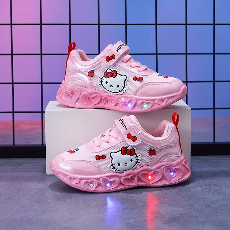 Light-up Hello Kitty children's shoes. Durable and fun for active play.