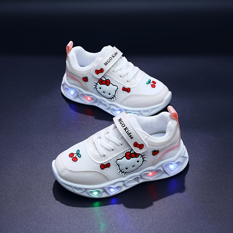 Boys' Hello Kitty light-up shoes. Fun, breathable, and great for play.