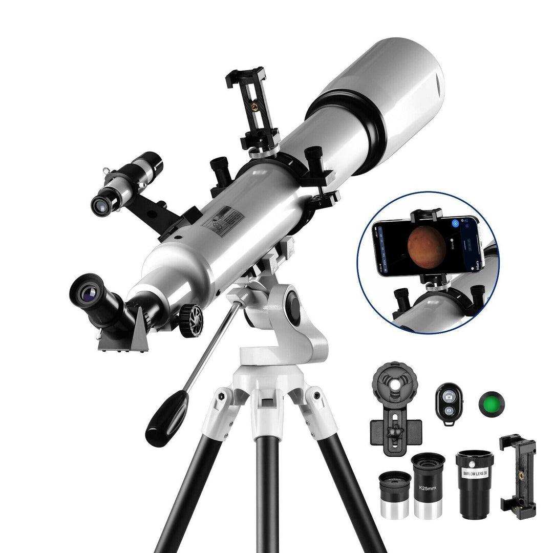 High power 210x astronomical telescope for adults with star tracking app, perfect for beginner astrophotography & stargazing.