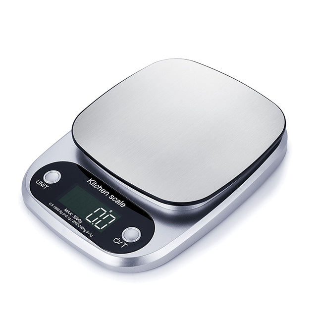 High precision digital kitchen scale for accurate baking & cooking. Stainless steel food scale for home chefs.