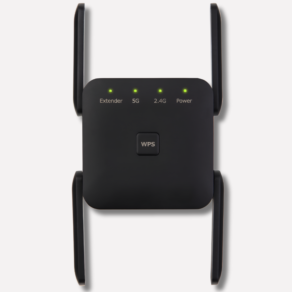 High-speed 5G WiFi booster & signal extender for home, eliminating dead zones & enhancing internet performance.