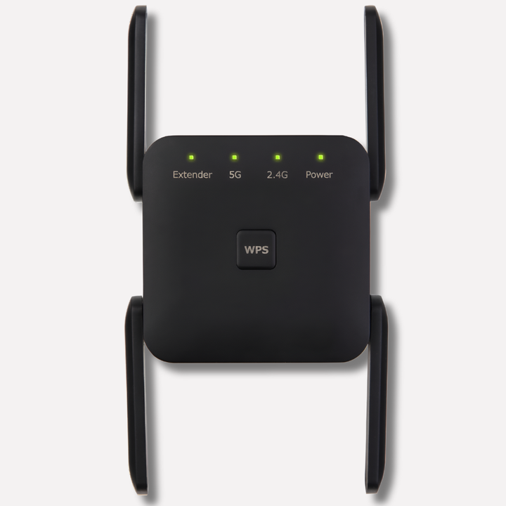High-speed 5G WiFi booster & signal extender for home, eliminating dead zones & enhancing internet performance.