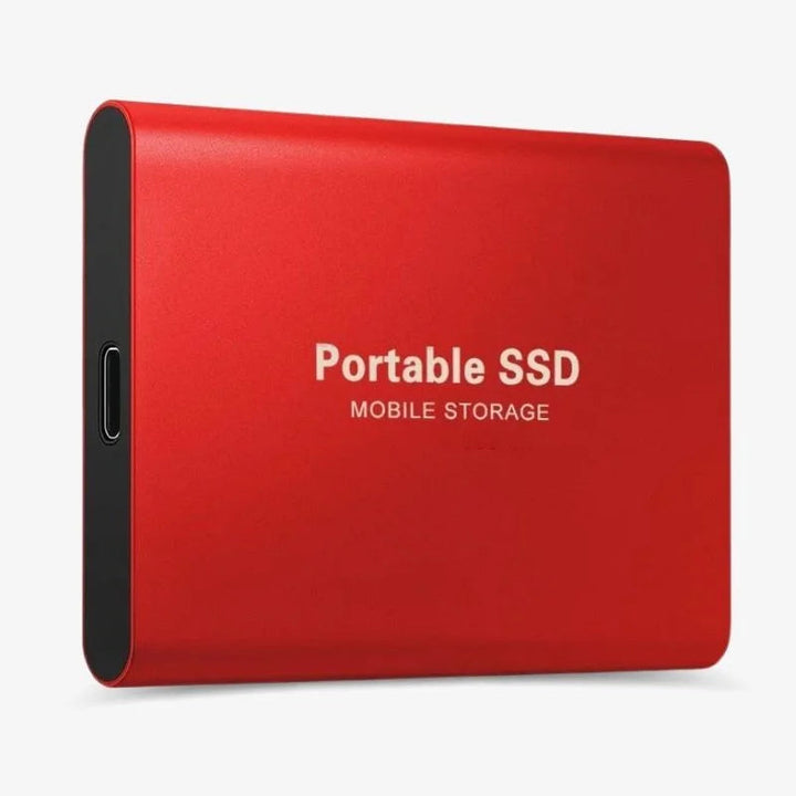 Ultra-fast portable external SSD with USB 3.1, ensures quick data transfer and secure storage for Mac/PC.