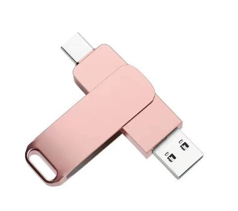 Durable metal casing USB flash drive, 64GB, offering high-speed external data storage.
