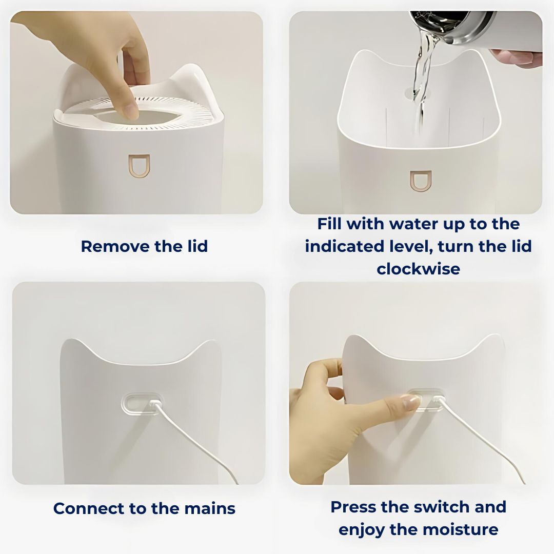 Elegant ultrasonic cool mist humidifier, 101 fl oz, designed for optimal home air quality & comfort.