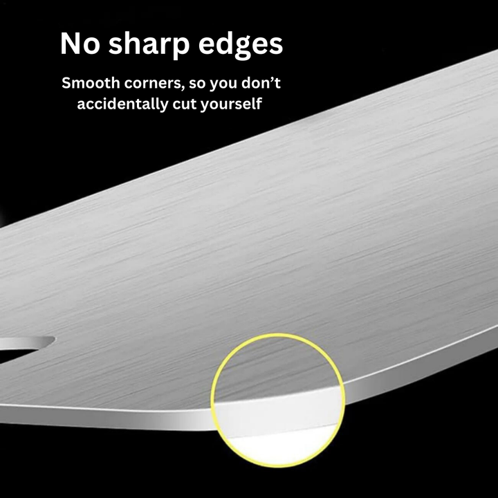 Superior titanium cutting board, ideal for professional & home kitchen hygiene.