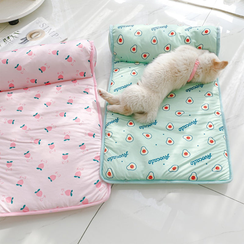Lightweight, washable ice silk cooling mat, a summer essential for pets.