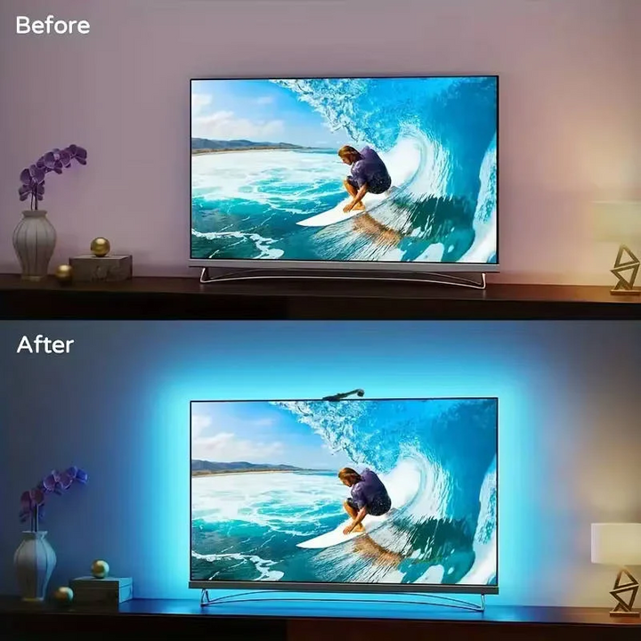Innovative smart TV backlight LED strip for an immersive visual experience, perfect for any home entertainment.