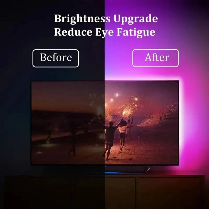 Enhance movie night with an immersive LED TV backlight strip, offering dynamic screen-synced ambient lighting.