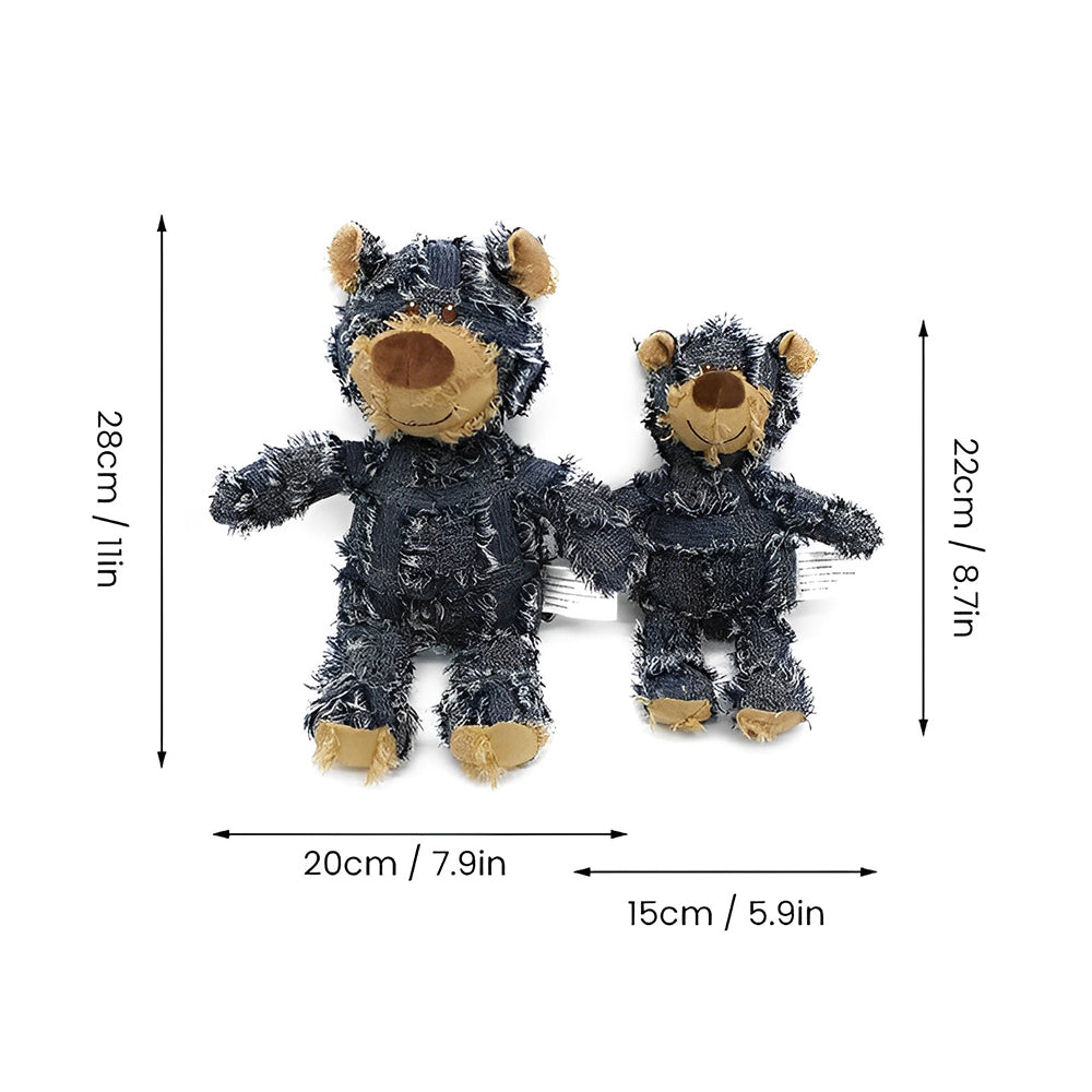 The ultimate indestructible plush bear dog toy. Built for aggressive chewers & strong dogs. A safe chew.