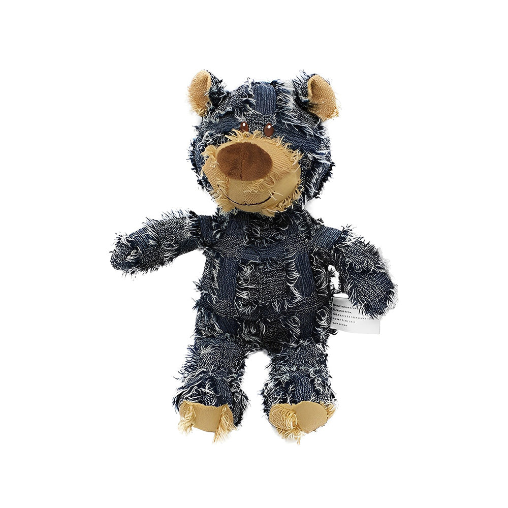 Cute squeaky bear plush dog toy for aggressive chewers. Durable, long-lasting chew toy for medium dogs.