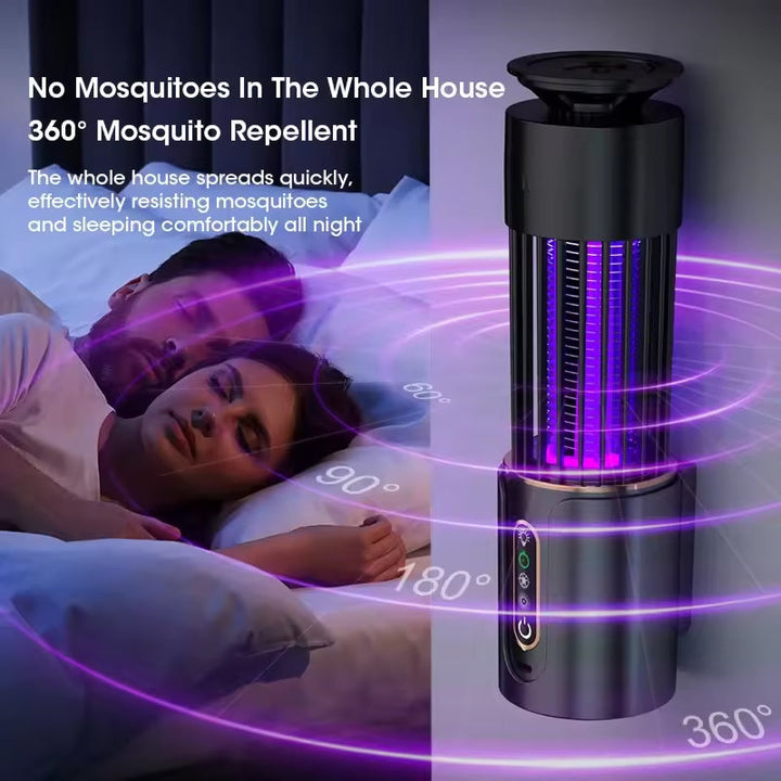 Modern UV light insect trap with electric grid technology, providing safe & chemical-free mosquito control for home.