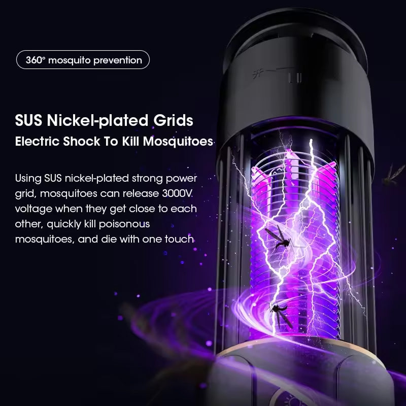 Sleek indoor electric UV insect trap, emitting a soft glow to attract and eliminate flying pests effectively.