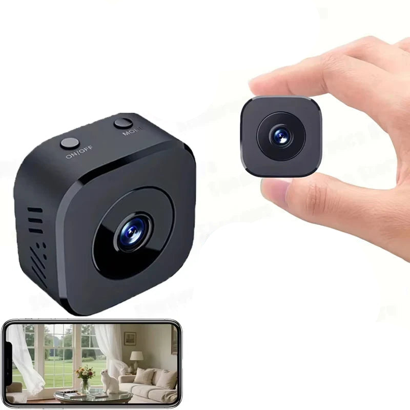 Wireless 1080p HD security camera with night vision for indoor home security.