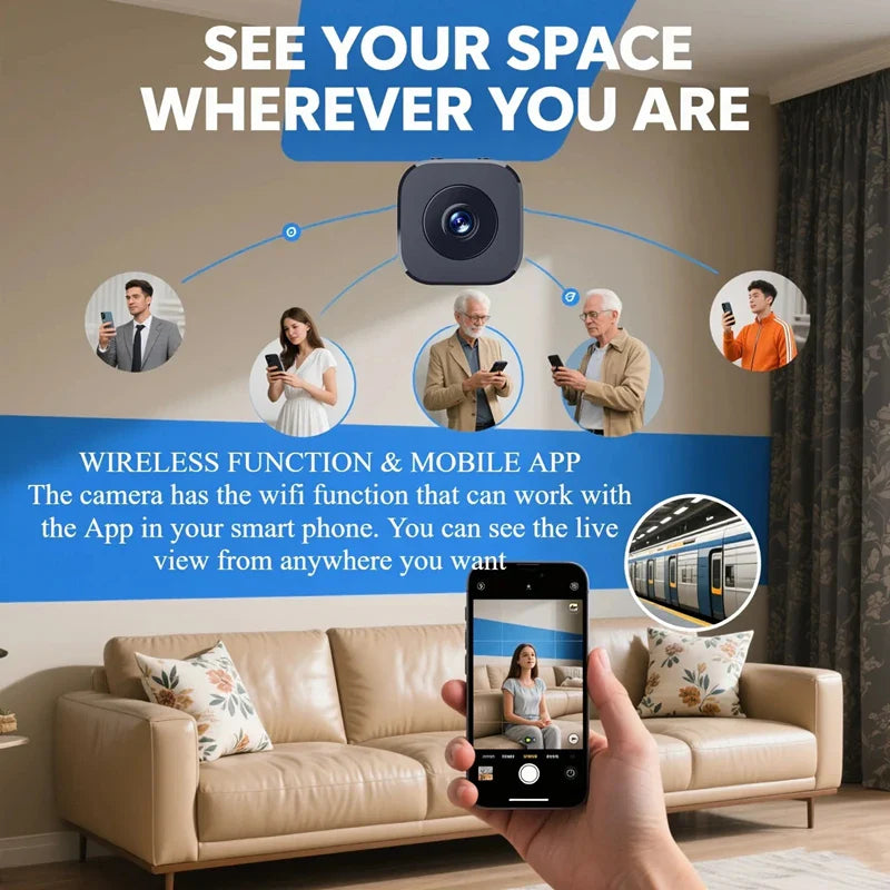 Compact indoor wireless security camera offering 1080p HD video & night vision.