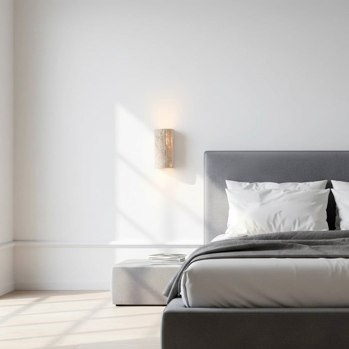 Unique indoor wall sconce with a warm LED glow, perfect for creating an ambient atmosphere.